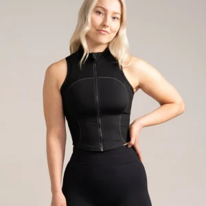 Performance Zipper Top - Black