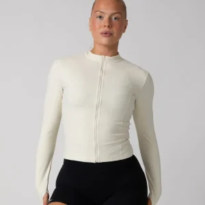Timeless Zipper Jacket - Almond White