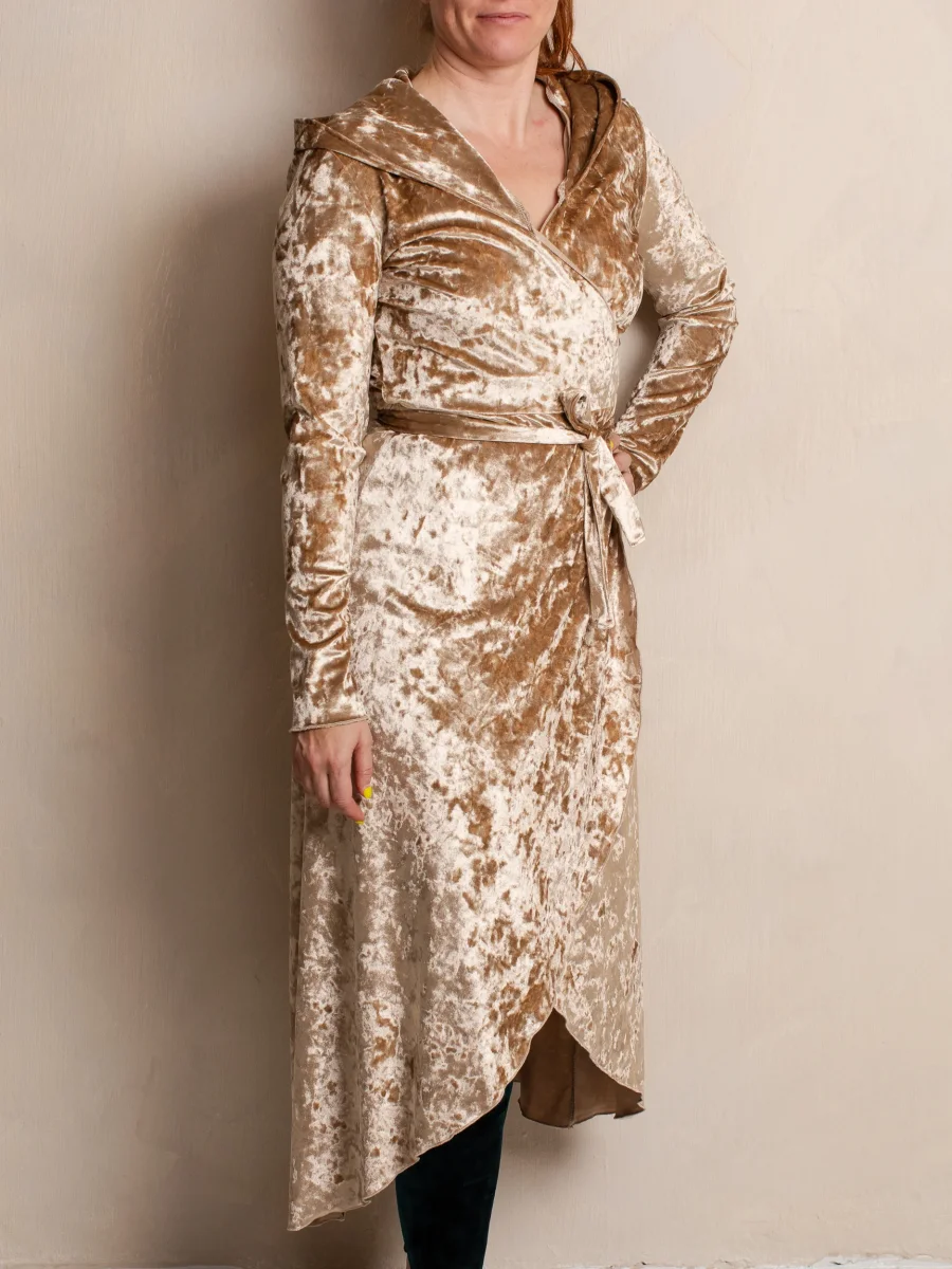 Velvet Wrap Dress Gia / Custom Order