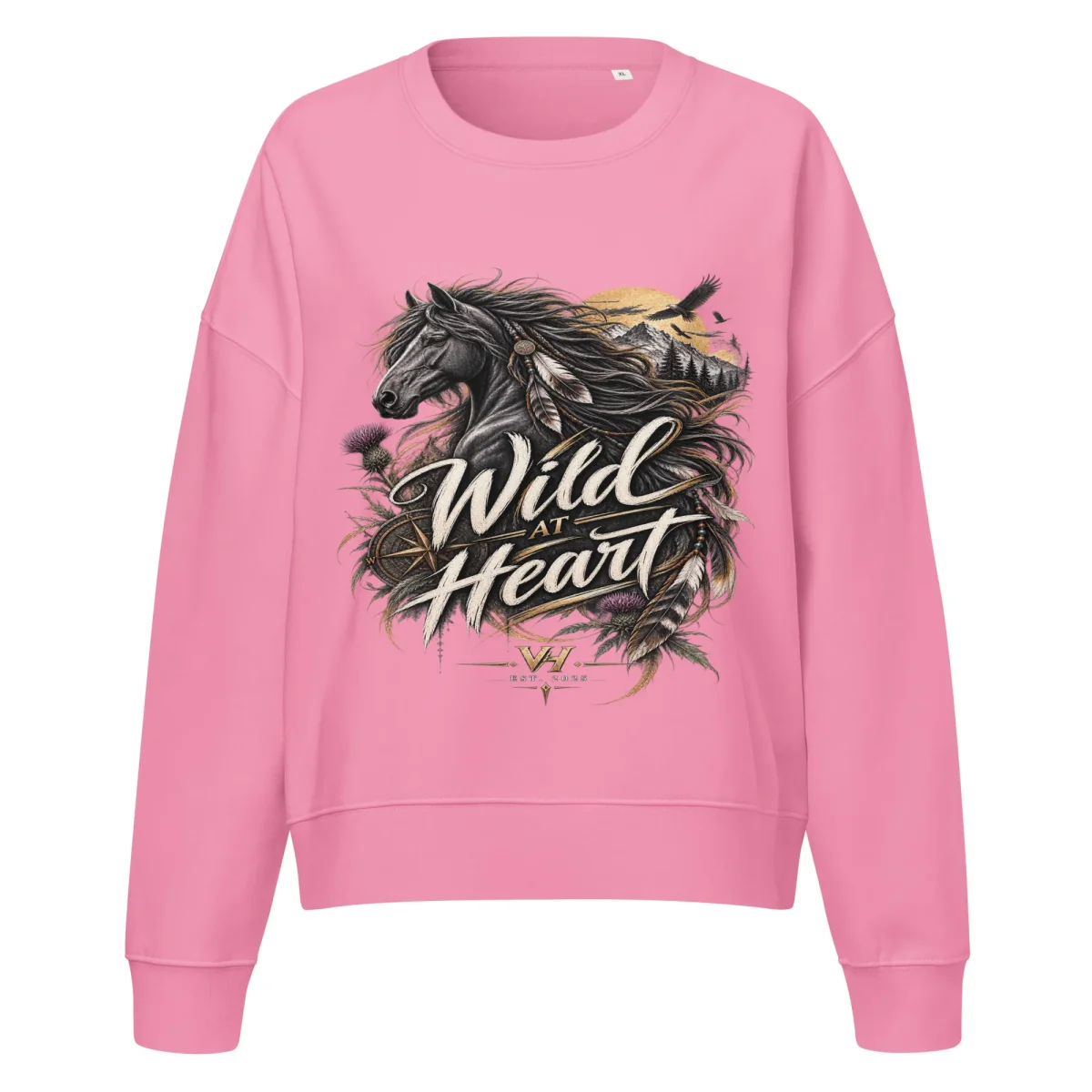 WILD AT HEART – WOMEN'S ORGANIC CREW NECK SWEATSHIRT - Image 6